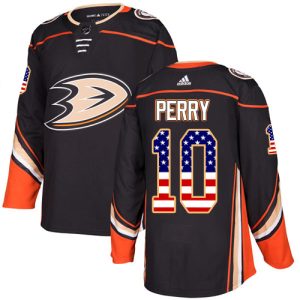 Lapsille NHL Anaheim Ducks Pelipaita Corey Perry #10 Musta USA Flag Fashion